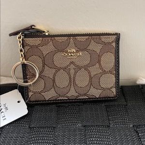 Coach Mini Skinny ID Case Signature Canvas